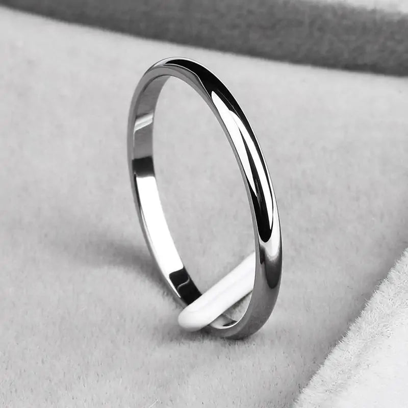 Rose Gold Titanium Steel Wedding Ring