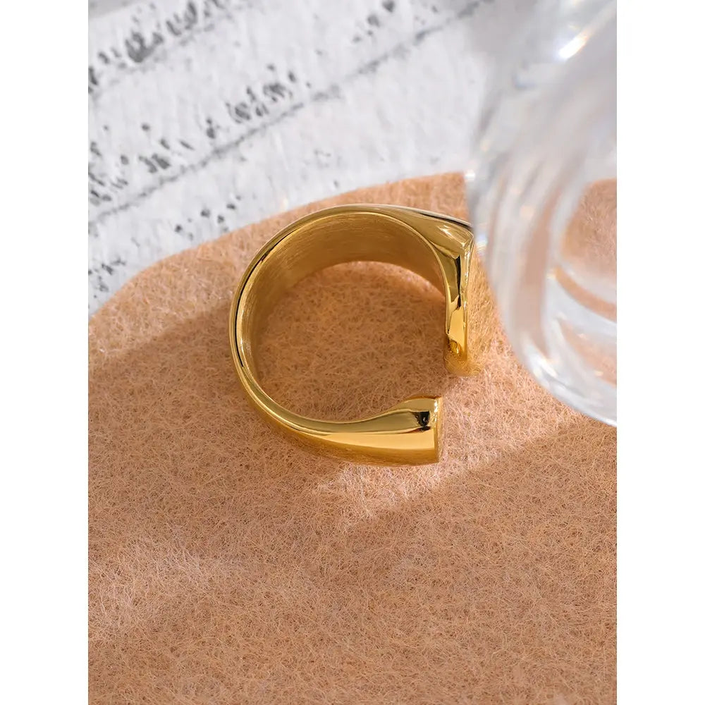 Stainless Steel Geometric Ring Fashion Metal