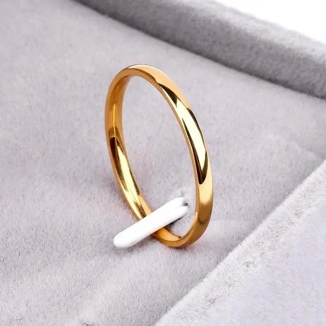 Rose Gold Titanium Steel Wedding Ring