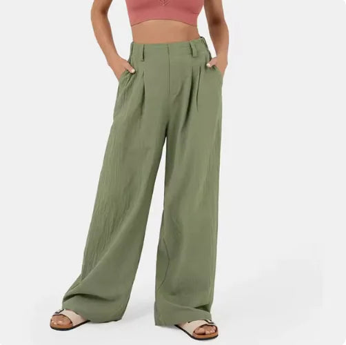 Chic Comfort Women's Casual Trousers with Pockets