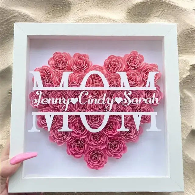 Custom Heart Shadowbox Frame Gift