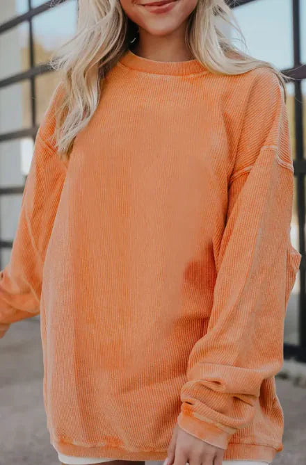 Halloween Pumpkin Head Sweater Women's Loose Round Neck Pullover