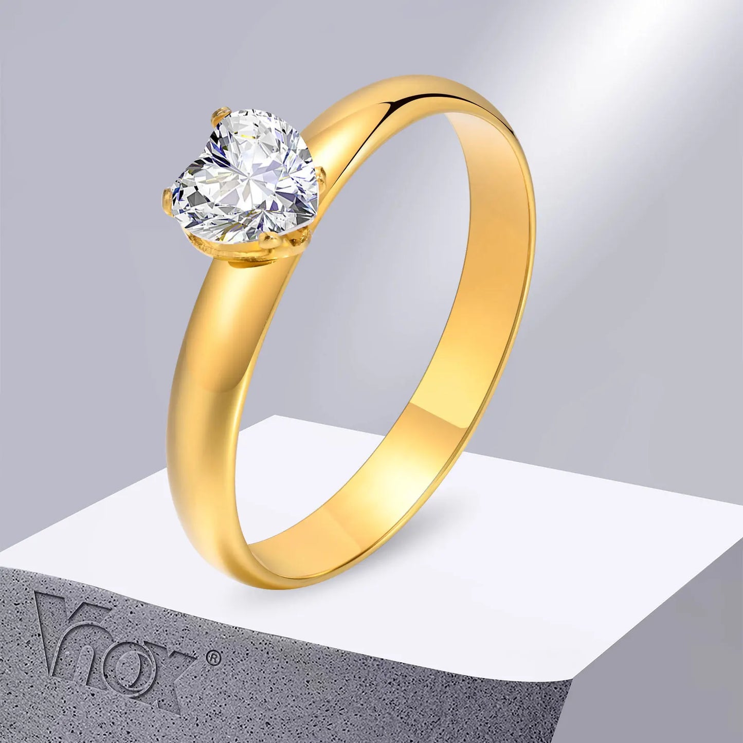 Heart CZ Engagement Ring