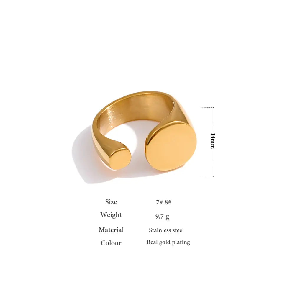 Stainless Steel Geometric Ring Fashion Metal