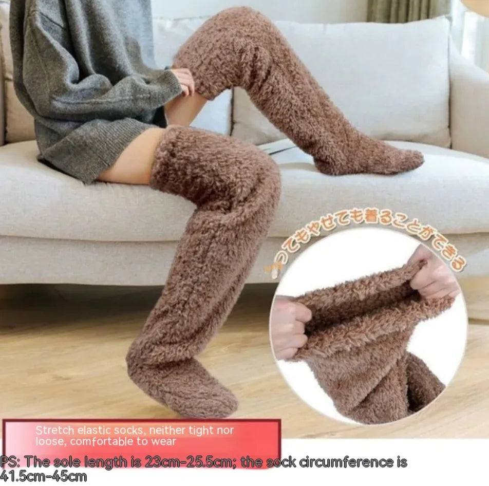 Fuzzy Over Knee High Winter Warm Socks