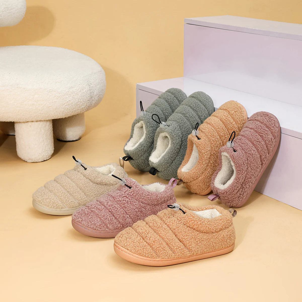 Cotton Shoes - Thickened Warm Non-Slip Cotton Slippers