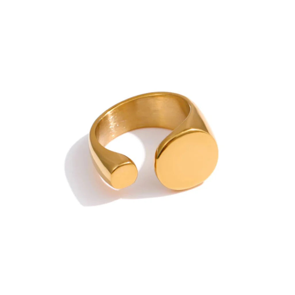 Stainless Steel Geometric Ring Fashion Metal