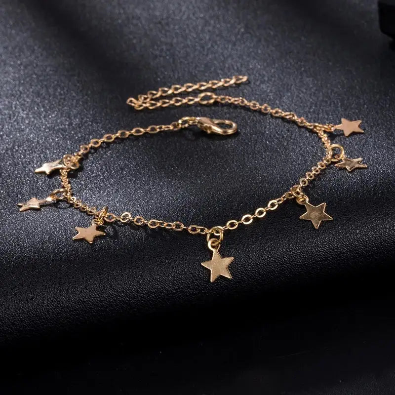 Gold Pentagram Anklet