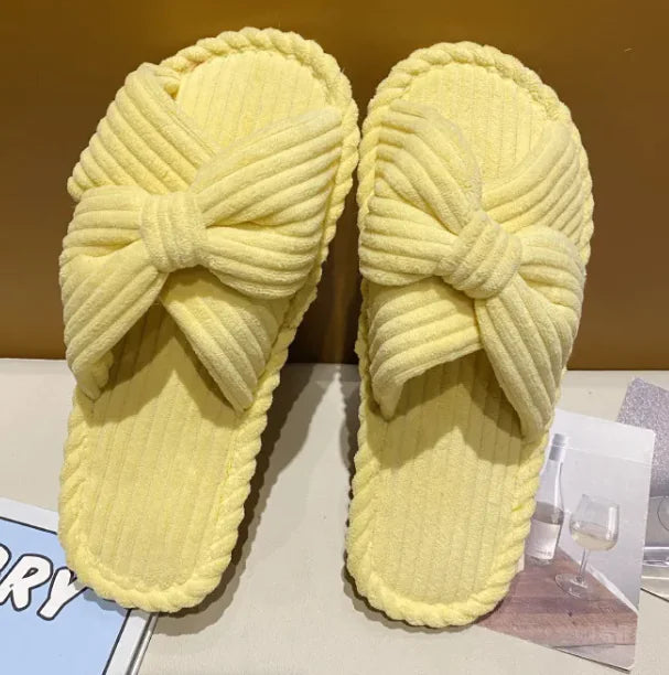 Cute Home Indoor Soft Bottom Comfortable Cotton And Linen Slippers