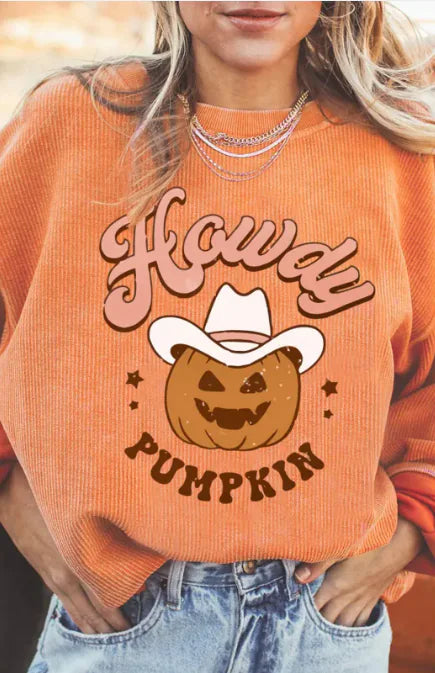 Halloween Pumpkin Head Sweater Women's Loose Round Neck Pullover