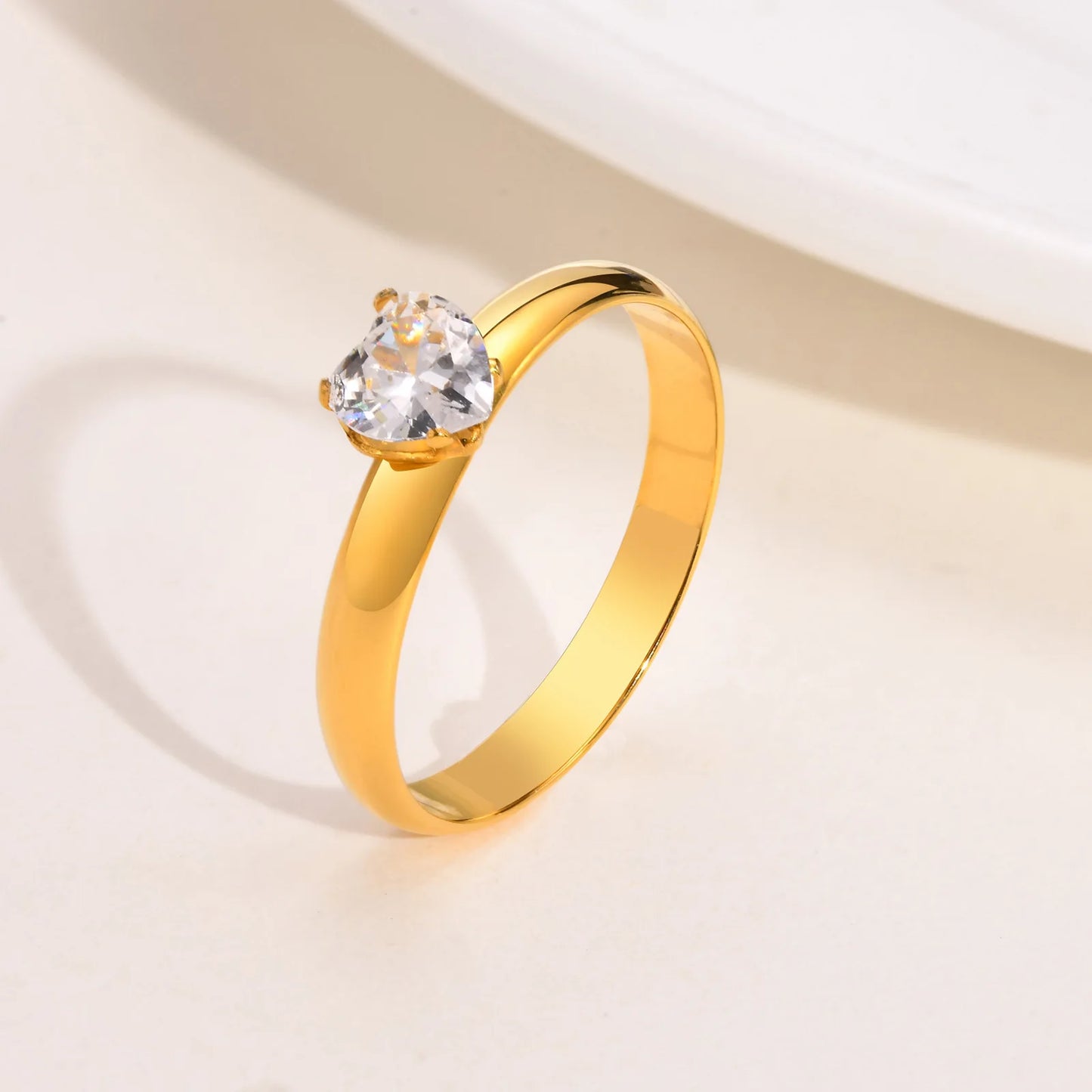 Heart CZ Engagement Ring