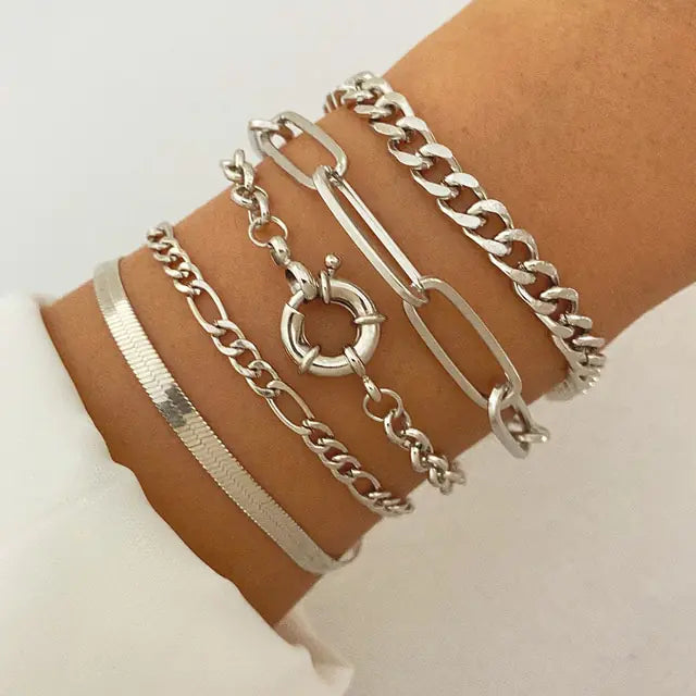 Charm Bracelet Bangles Set