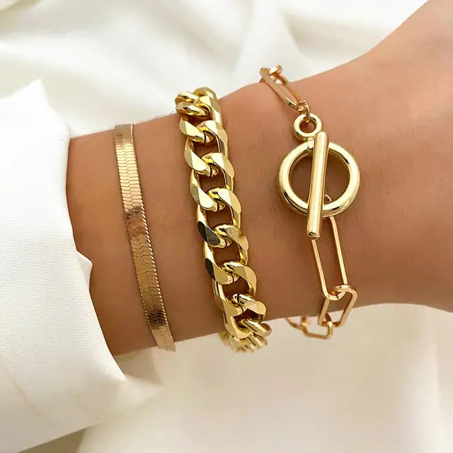 Charm Bracelet Bangles Set