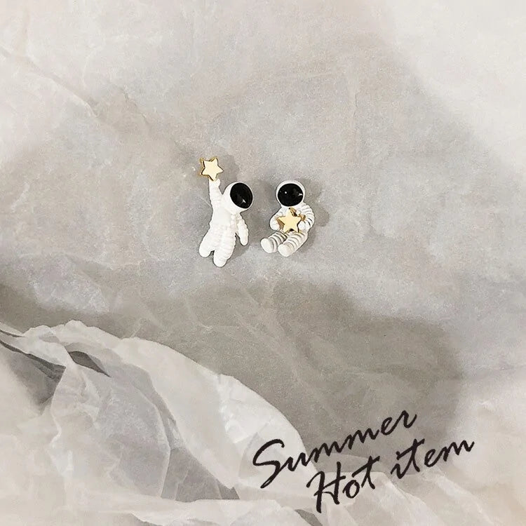 Star Gazer Astronaut Earrings