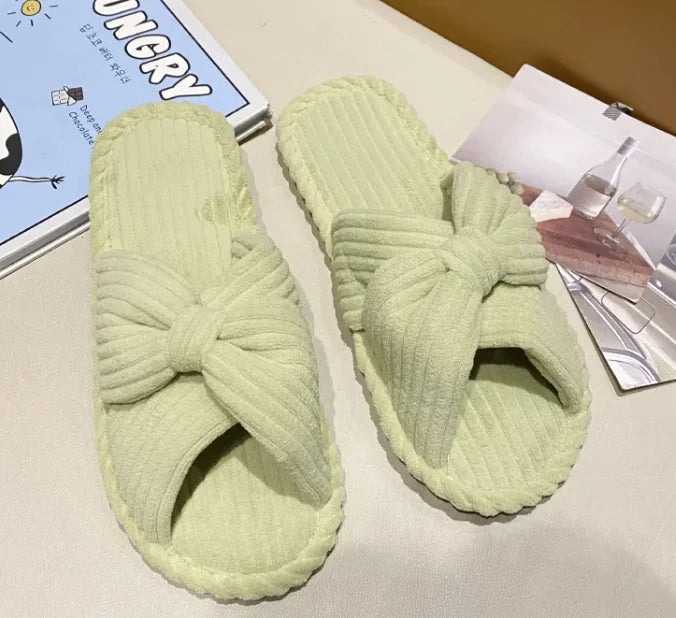 Cute Home Indoor Soft Bottom Comfortable Cotton And Linen Slippers