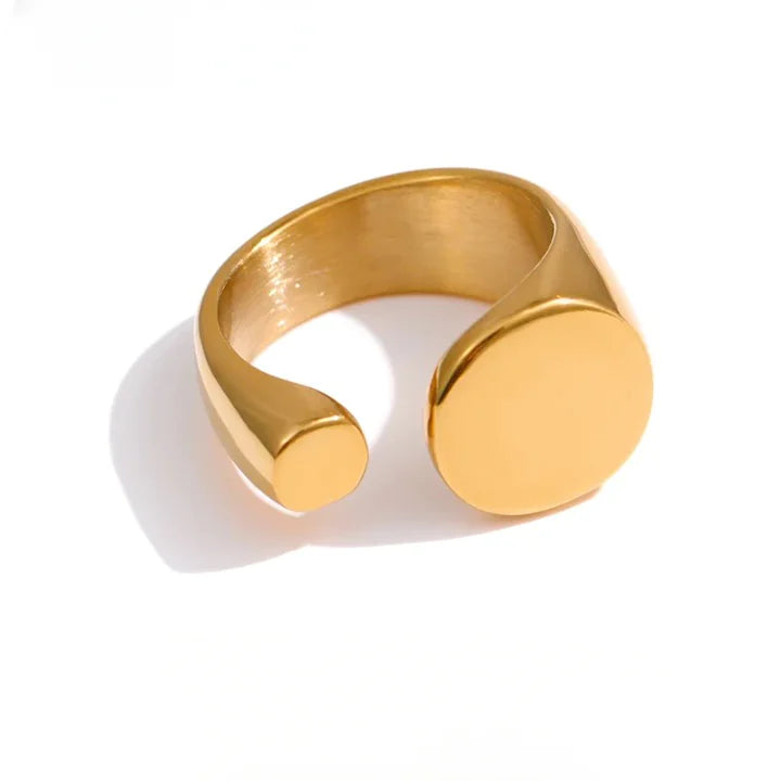 Stainless Steel Geometric Ring Fashion Metal