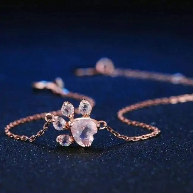 Rose Gold Paw Bracelet