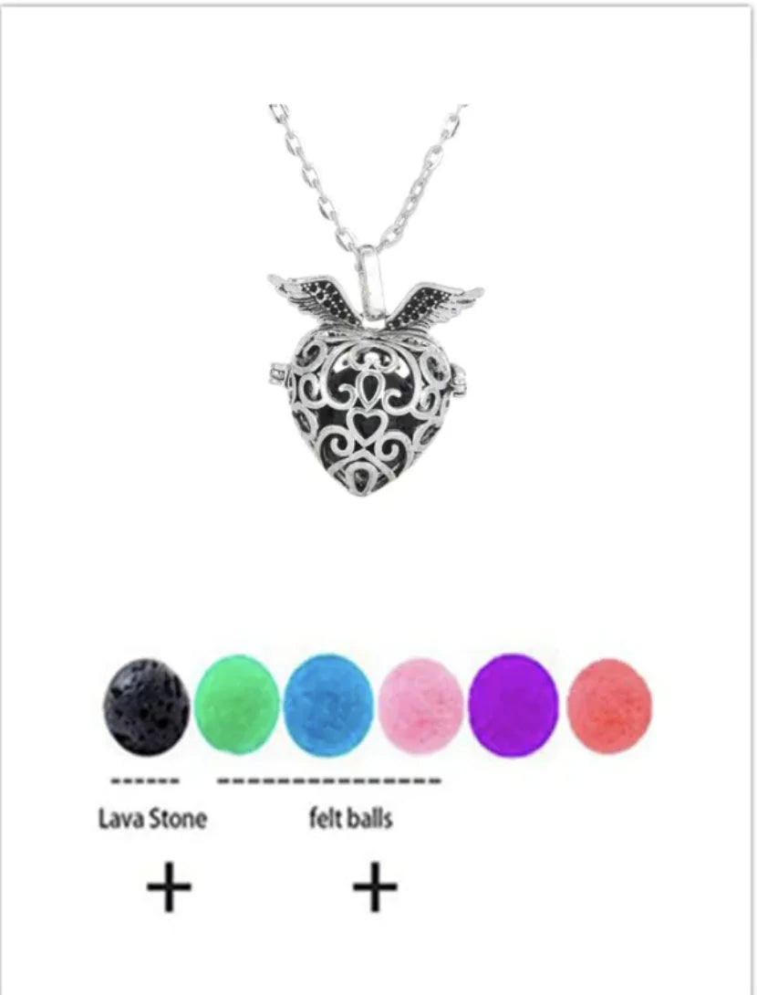 Volcanic Stone Essential Oil Diffuser Pendant Necklace – New Love Edition