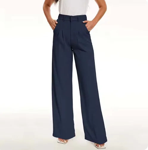 Chic Comfort Women's Casual Trousers with Pockets