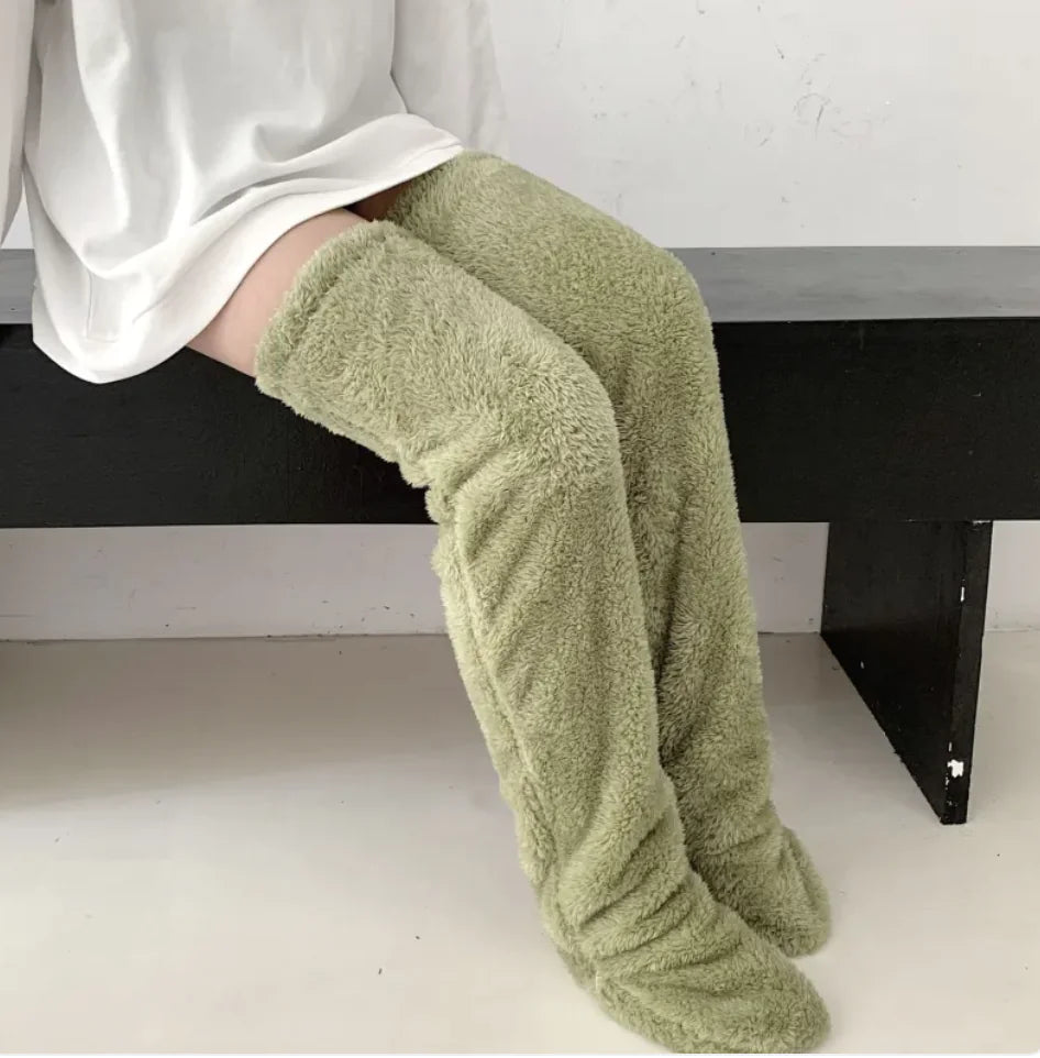 Fuzzy Over Knee High Winter Warm Socks