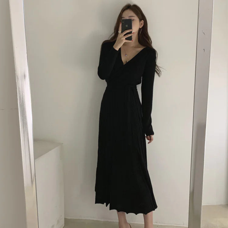 V-Neck High Waist Belt Suit for Women