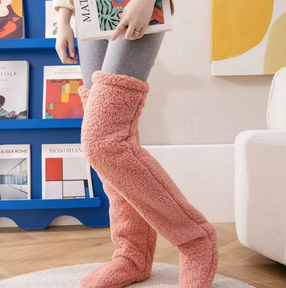 Fuzzy Over Knee High Winter Warm Socks