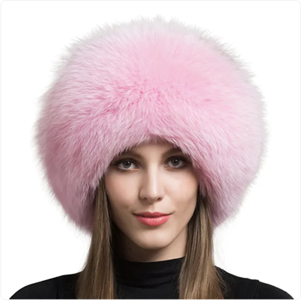 Luxurious Fox Fur Hat for Women – Ear Warmer