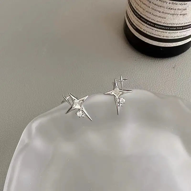 Irregular Liquid Metal Punk Hoop Earrings