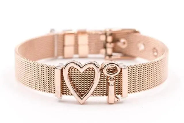 Rose Gold Stainless Steel Mesh Bracelet