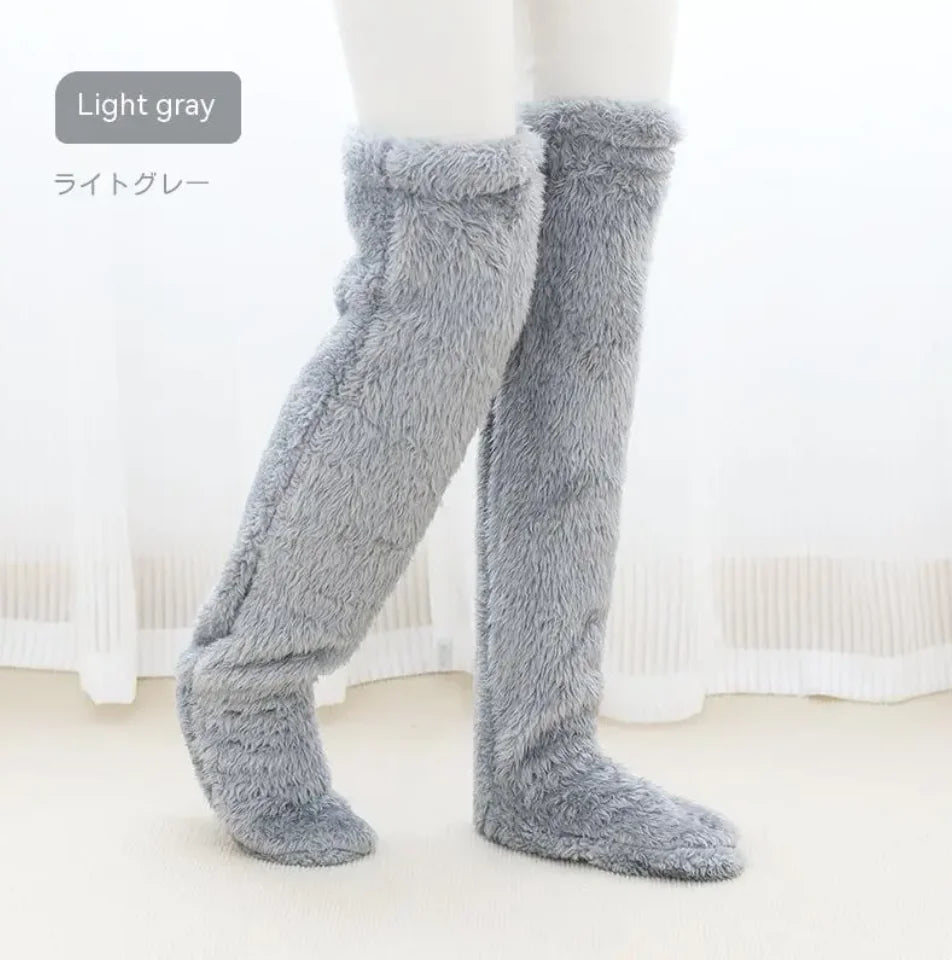 Fuzzy Over Knee High Winter Warm Socks