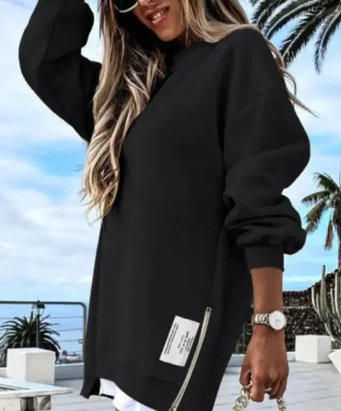 Zipper Sweater Dress