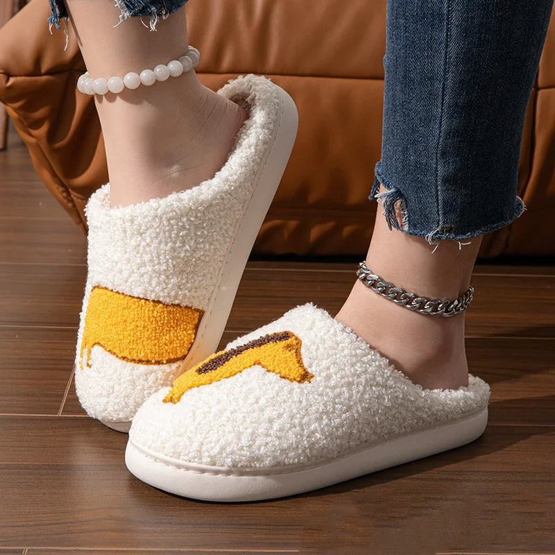 Double Fight Cartoon Cotton Slippers