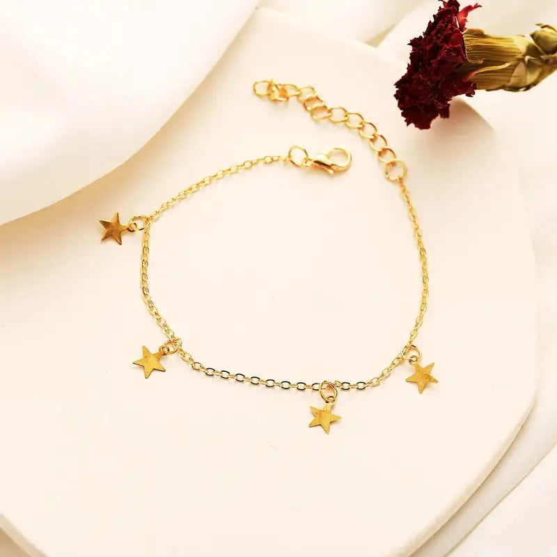 Gold Pentagram Anklet