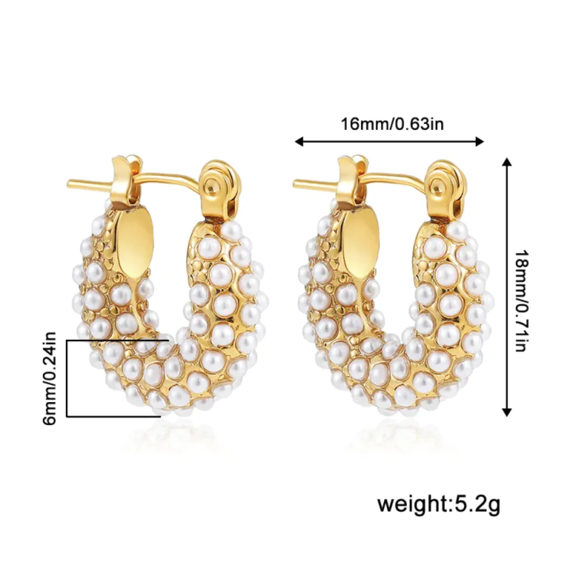 Fashion Diamond Thick Earrings Exquisite Cuban Link Chain Pendant Earrings